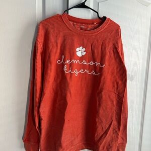Pressbox Orange Clemson Tigers Women's Thin Sweatshirt